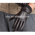 Piel de oveja en relieve hombres estilo guantes de cuero vestido